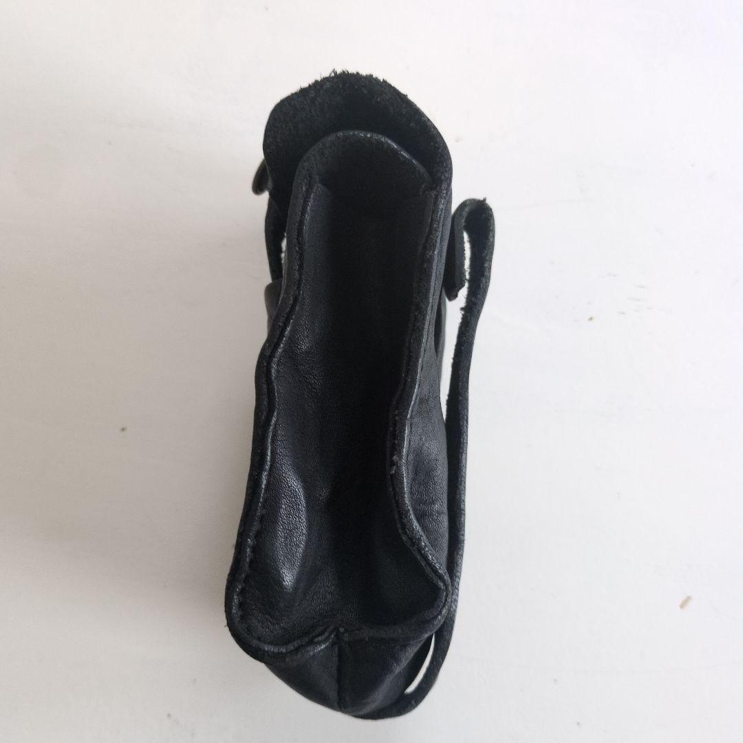 バックラッシュ黒 レザー ウエストポーチ