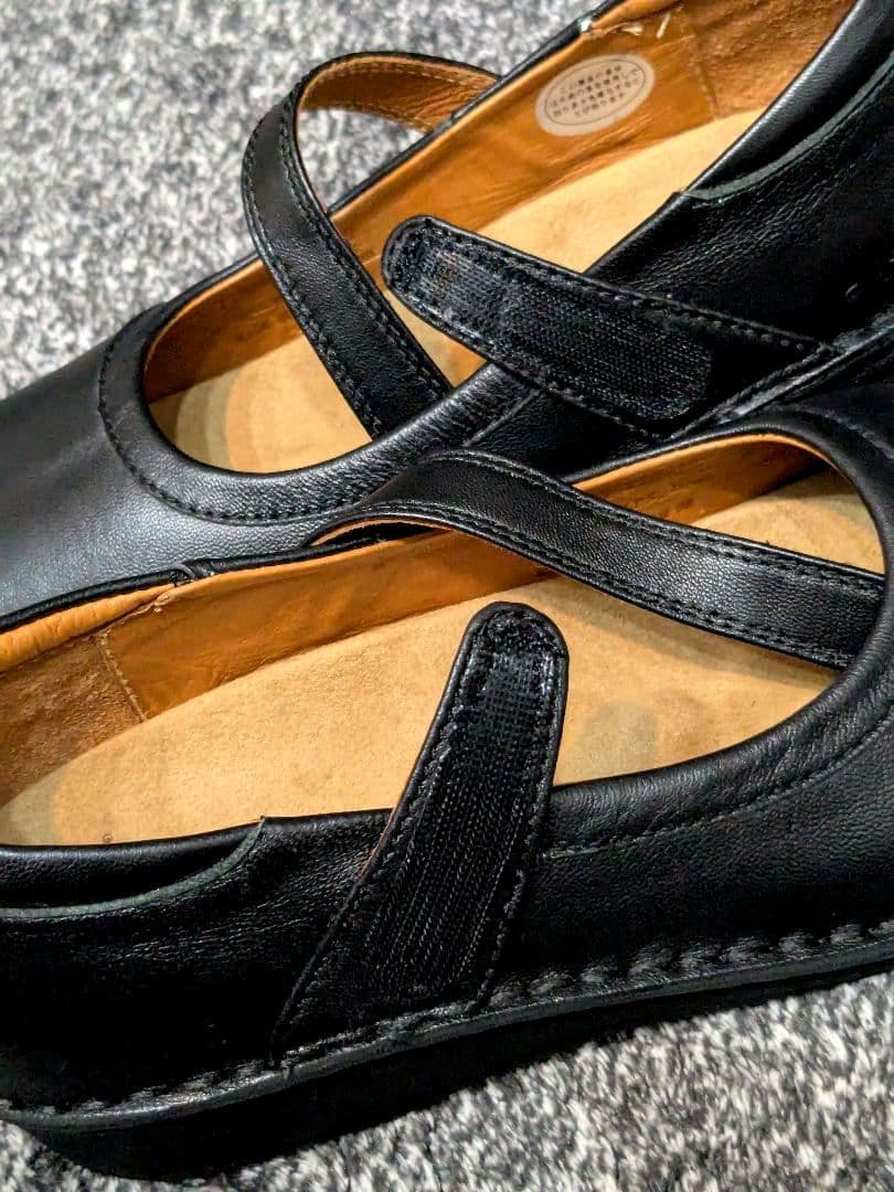 ⭐️美品⭐️　HPS コンフォートシューズ　ストラップ　ブラック　レザー　本革