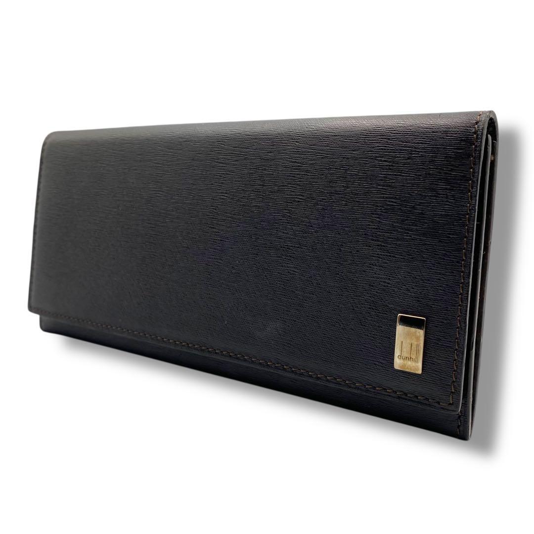 未使用級 Dunhill ダンヒル 長財布 サイドカー オールレザー 黒