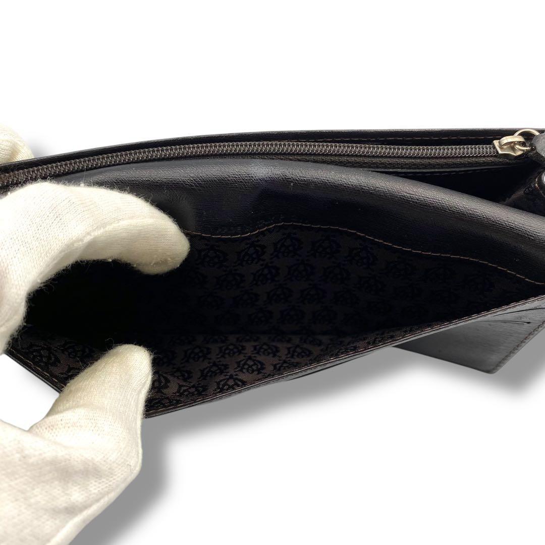 未使用級 Dunhill ダンヒル 長財布 サイドカー オールレザー 黒