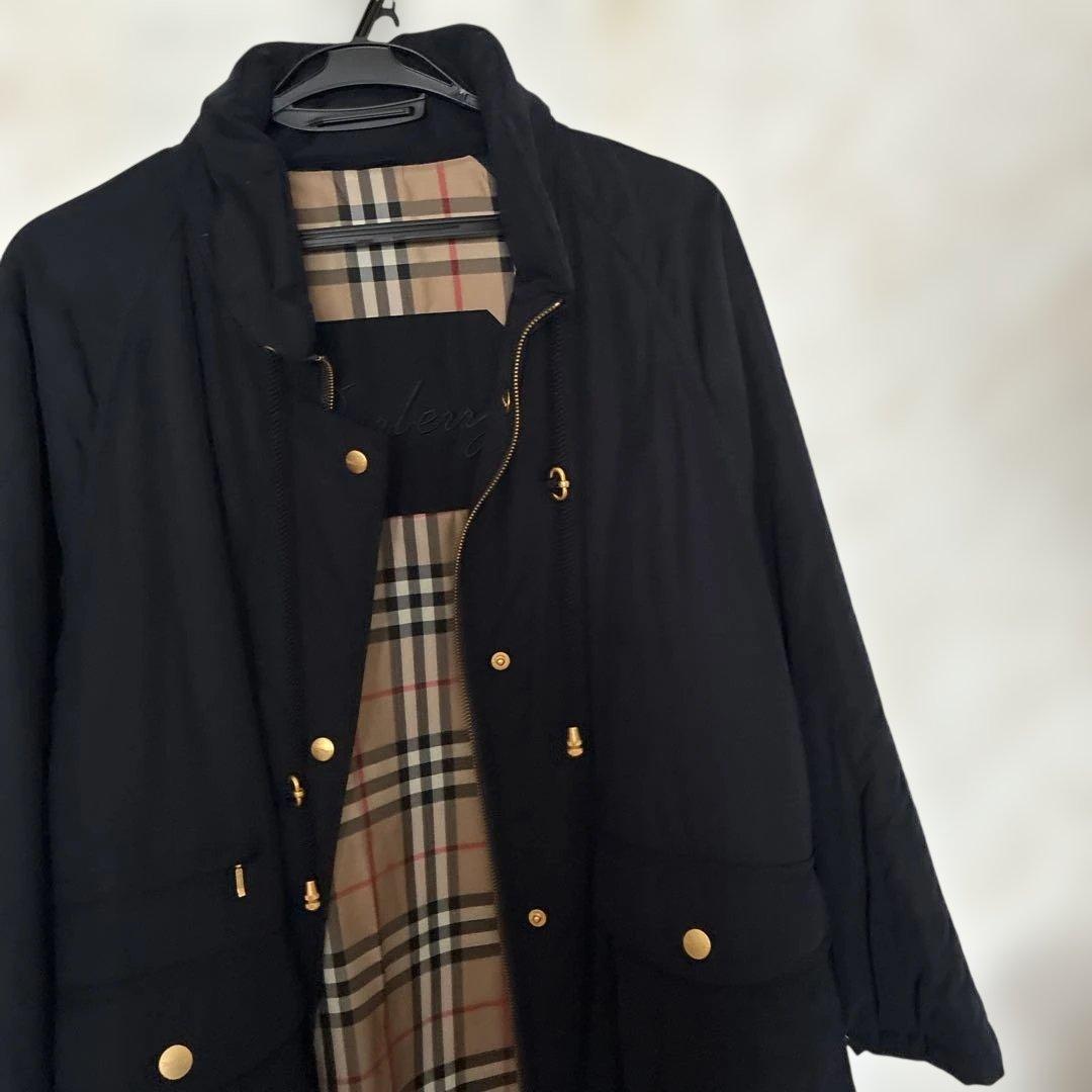 Burberry ネイビー コート チェック柄13号