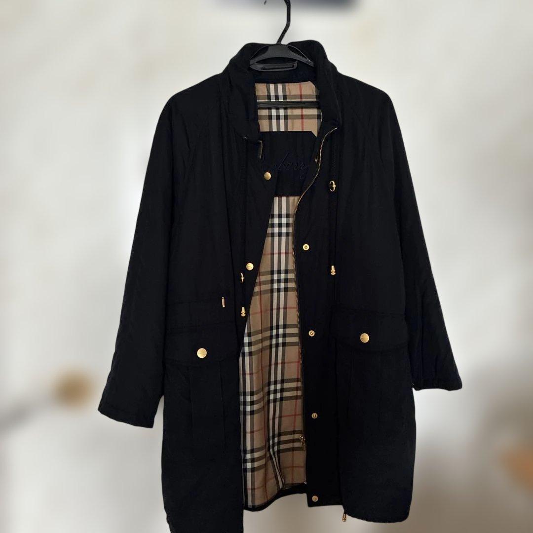 Burberry ネイビー コート チェック柄13号