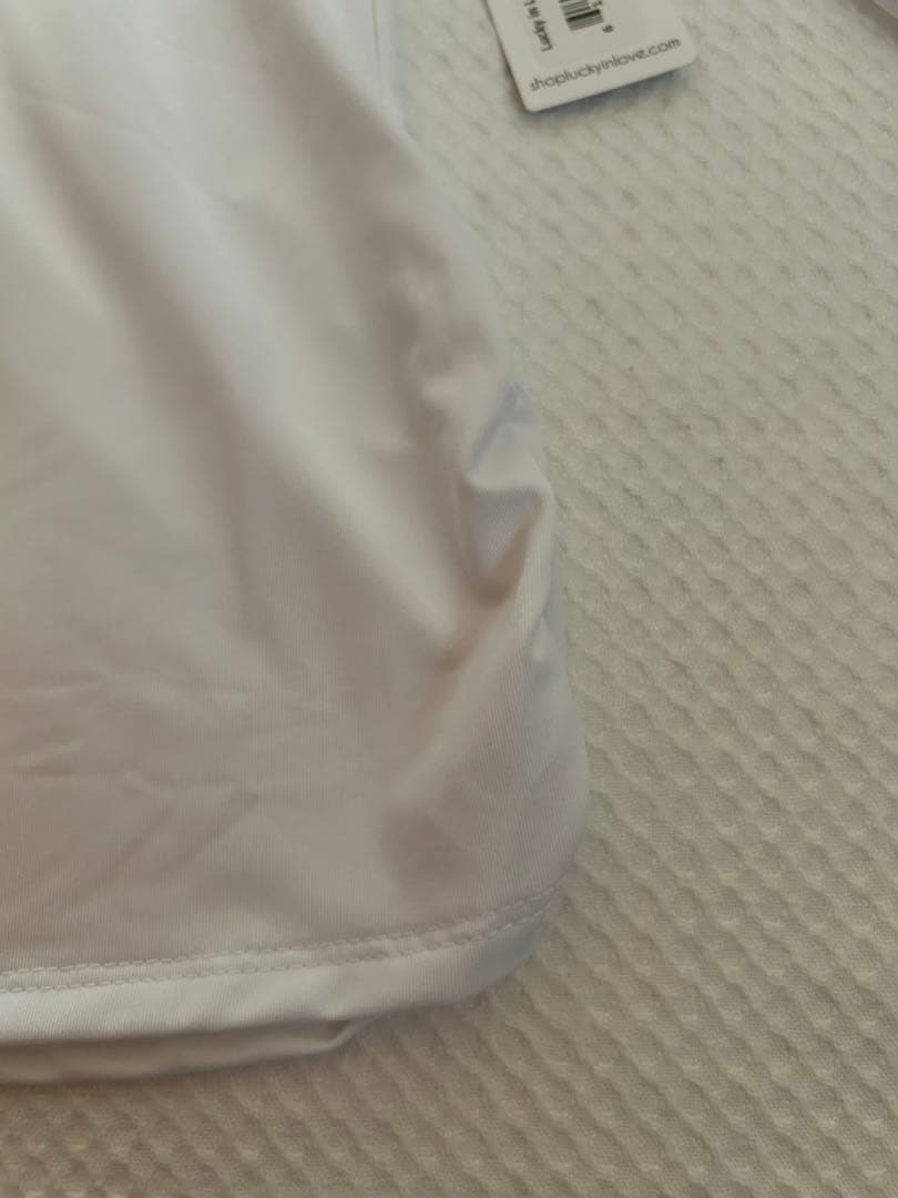 ラッキーインラブ　テニスウェア　白レース長袖トップス　US-XSサイズ　新品