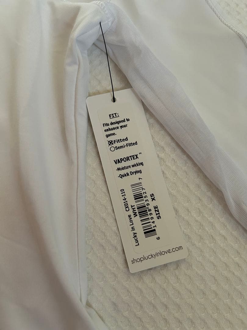 ラッキーインラブ　テニスウェア　白レース長袖トップス　US-XSサイズ　新品