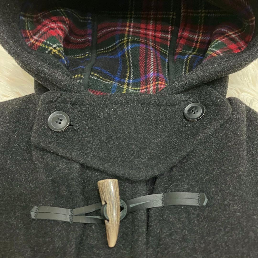 クリスマスカラー✨　ロンドントラディション　ダッフルコート　チェック柄　Lサイズ