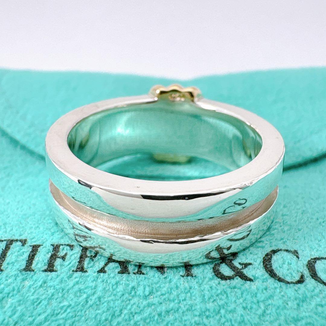 極美品 オールドティファニー グルーヴ ウィズ 16.5号 シルバー k18