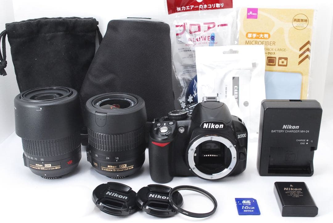 【新品級S数】Nikon D3100　ダブルレンズ　スマホ転送　動画　一眼レフ