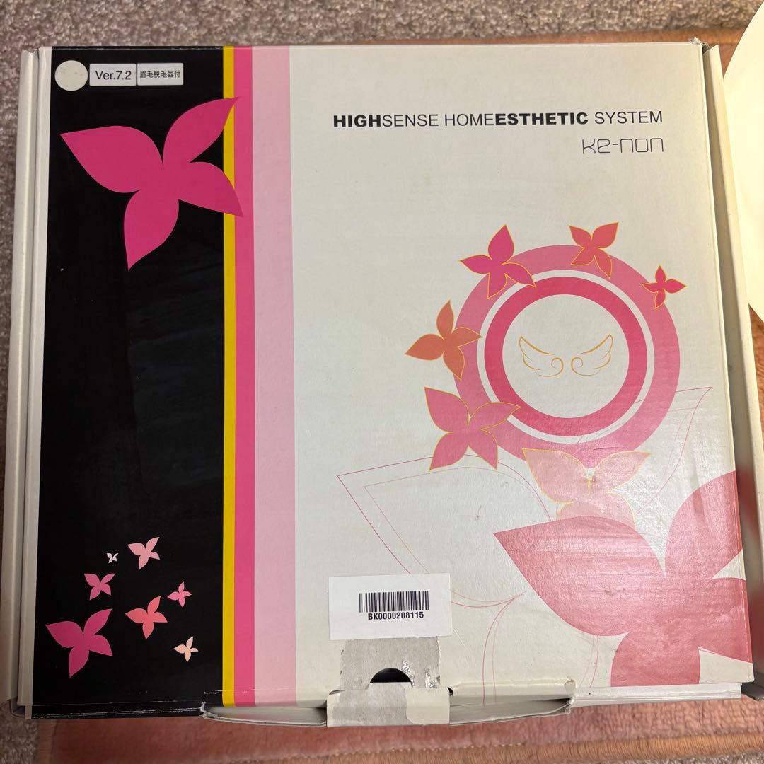 【超美品】【99.5%残】ke-non 脱毛器 ホワイト カートリッジ２個付！