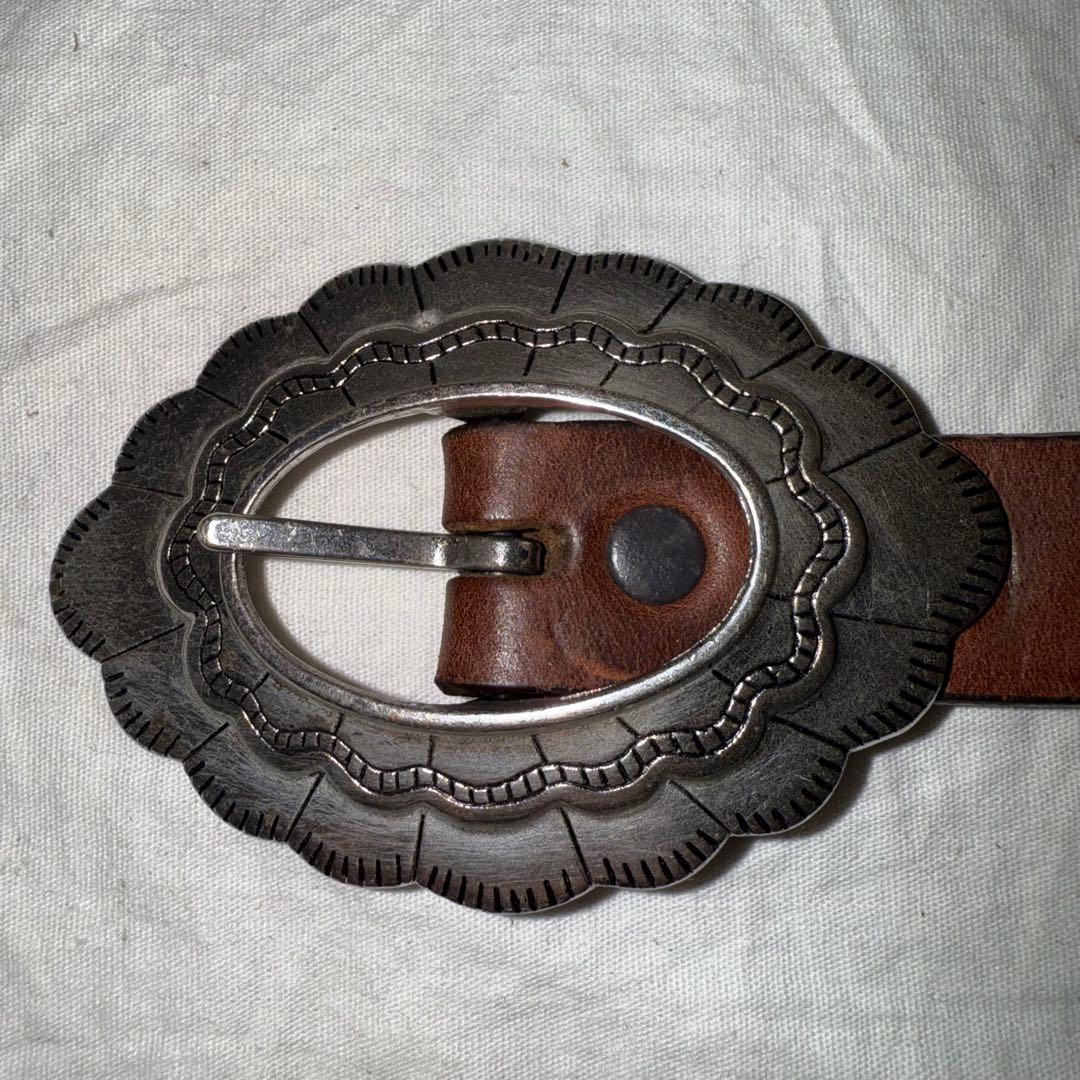 70s インディアンベルト レザー 本革 ヴィンテージ ナバホ アメカジ