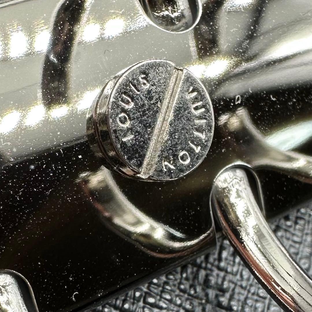 美品★ルイヴィトン 手帳カバー アジェンダMM タイガ 黒　LVロゴ　本革