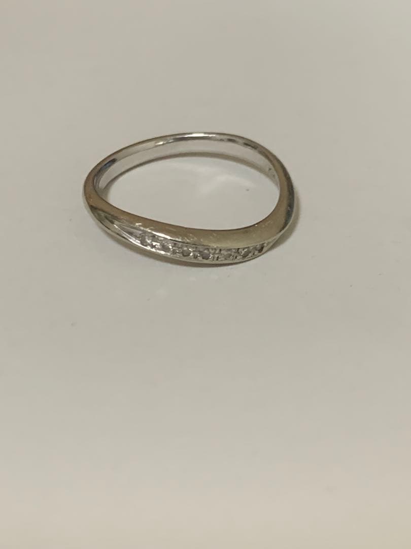 ダイヤモンド　0.04ct k14wg リング