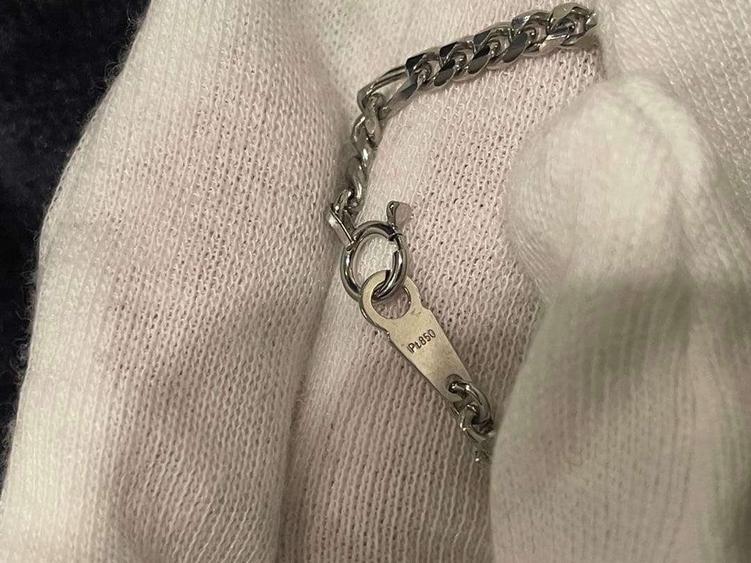 プラチナ　キヘイネックレス　喜平　フィガロチェーン　PT850 メンズ　PT刻印