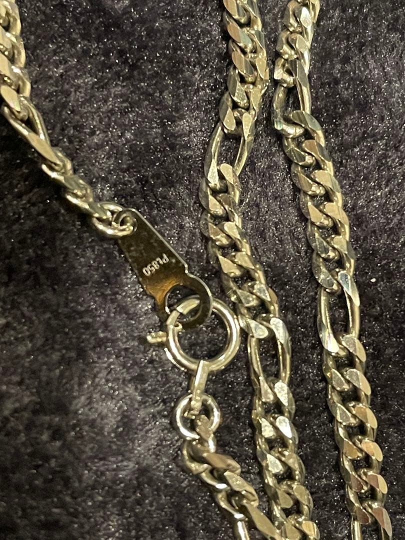 プラチナ　キヘイネックレス　喜平　フィガロチェーン　PT850 メンズ　PT刻印