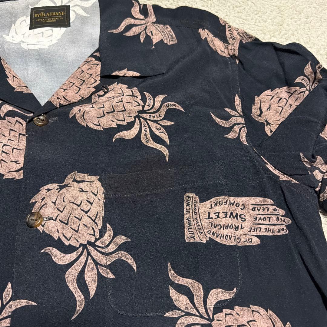 GLAD HAND パイナップル　レーヨンシャツ　L gangsterville