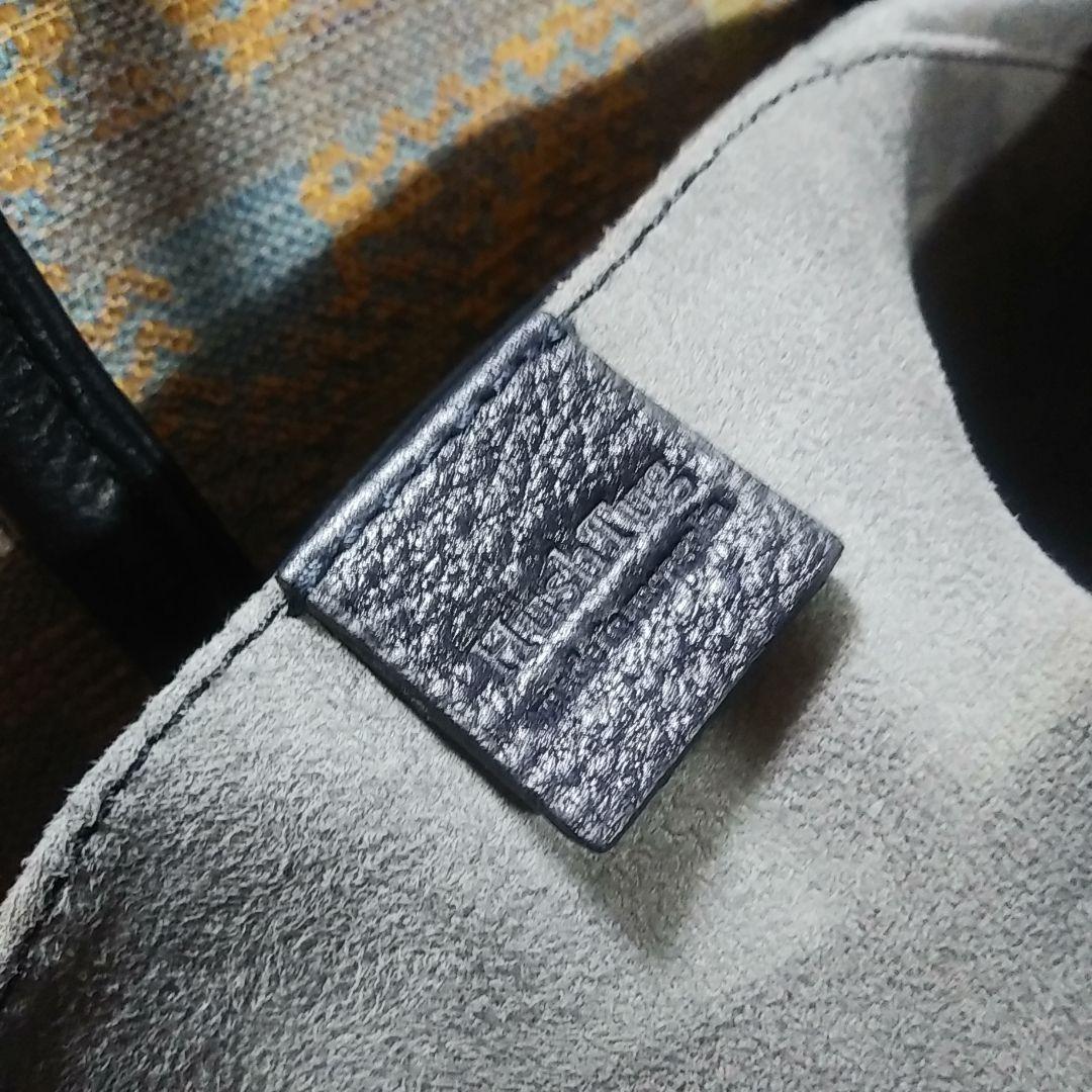 美品 HushTug ビジネスバッグ ネイビー モンゴルレザー