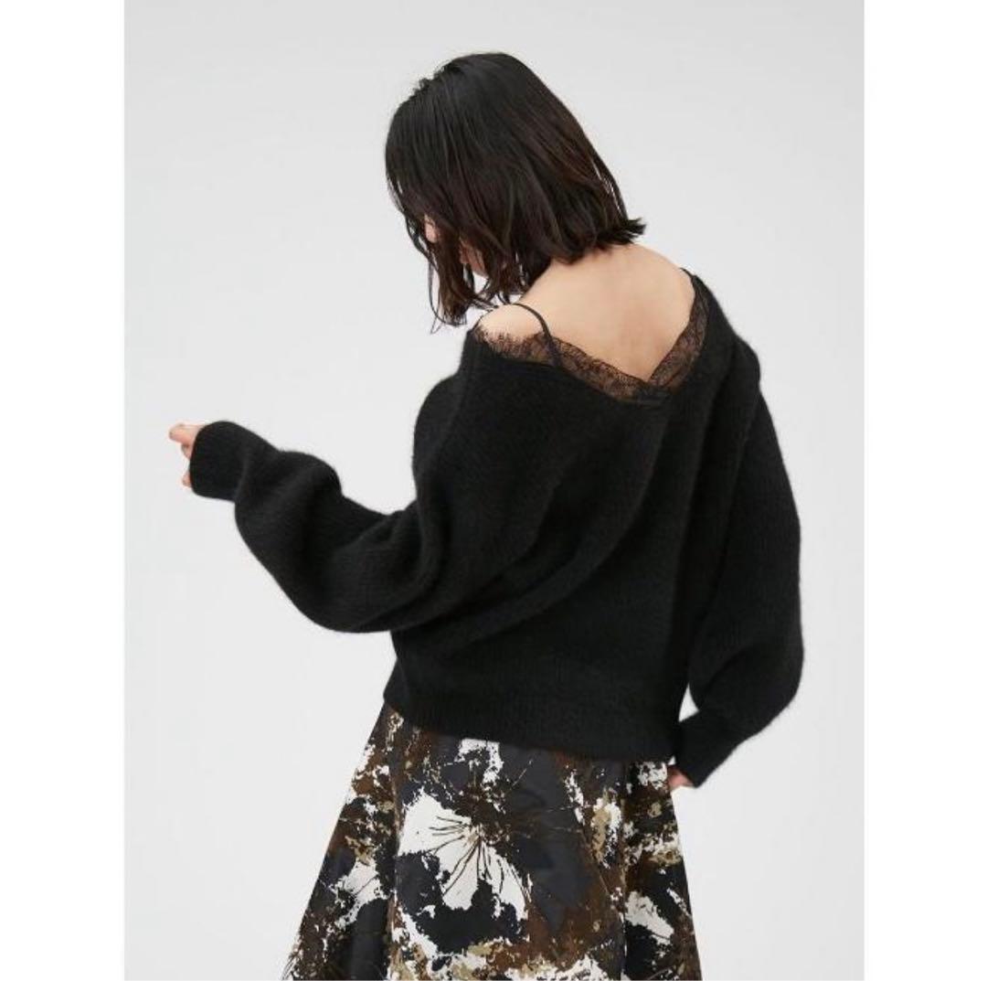 フレイアイディー レーストリムラクーンニット