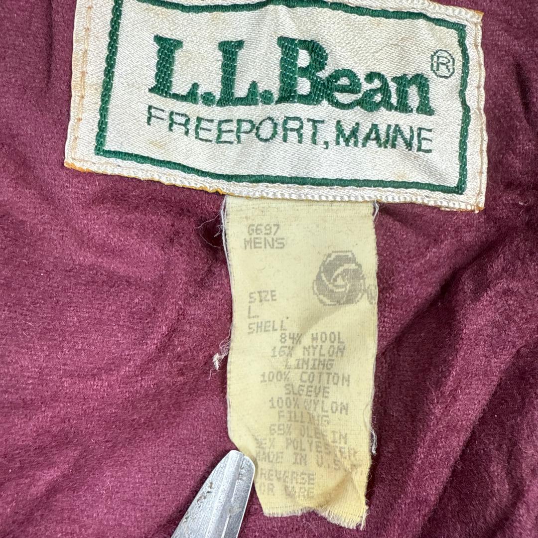 80s USA製 llbean ネイティブ柄 ボーダー ウールジャケット 総柄