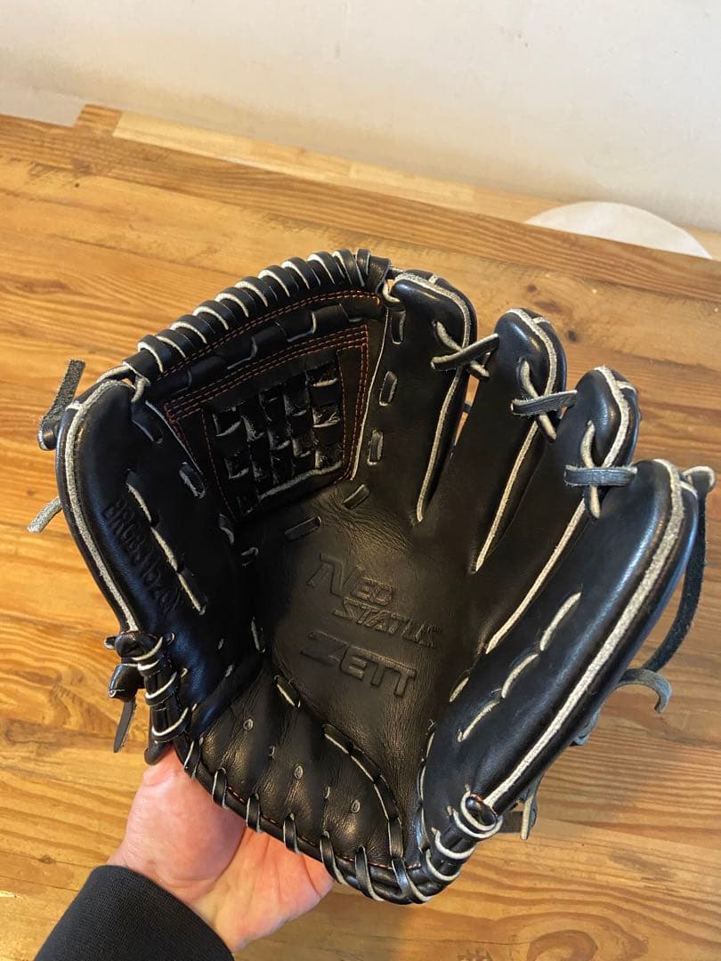 ZETT 軟式グローブ 黒 ネオステイタス　源田モデル　一般用