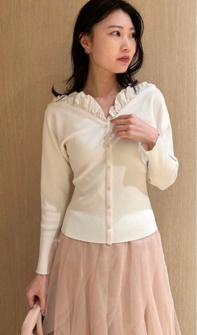 HANAE MORI× CELFORDコラボ ハートネックリブニットプルオーバー