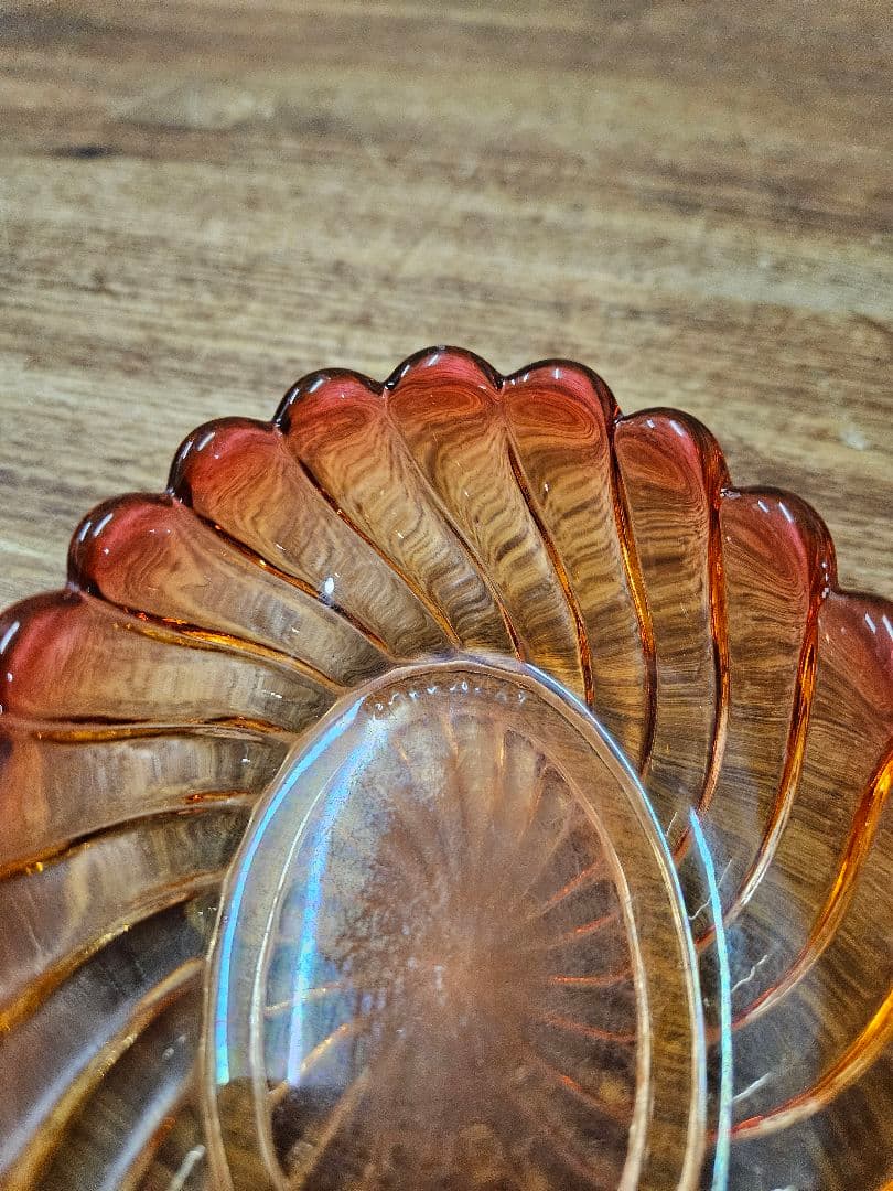 Baccarat オールドバカラ バンブーローズ 小型 クリスタルガラスのトレイ