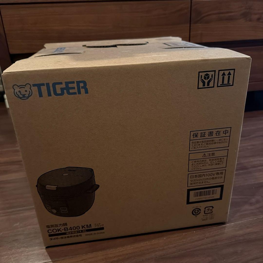 未使用未開封　TIGER 電気圧力鍋 COK-B400 KM マットブラック