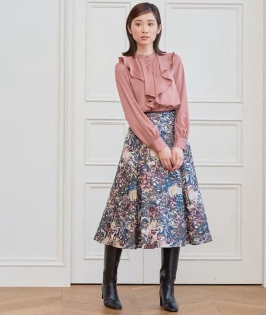 ANAYI アナイ LIMONTA フラワージャカード スカート