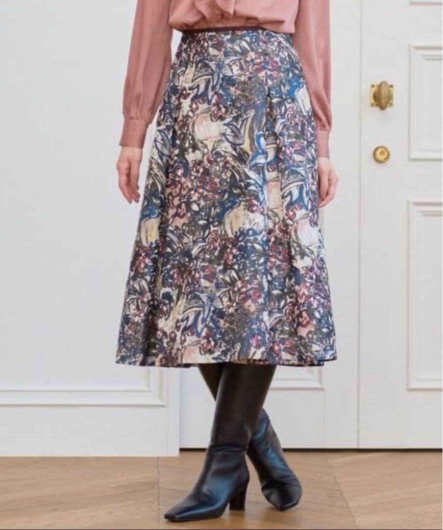 ANAYI アナイ LIMONTA フラワージャカード スカート