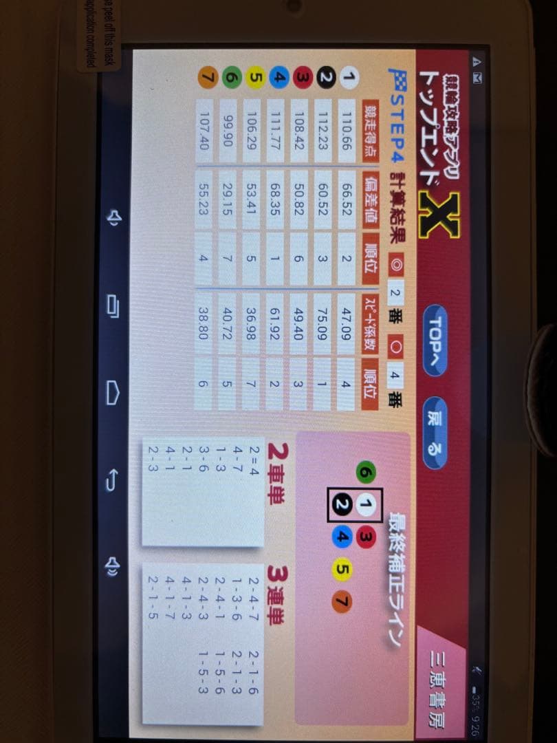 三恵書房　タブレット　（競馬予想・競艇予想・競輪予想） ギャンブル