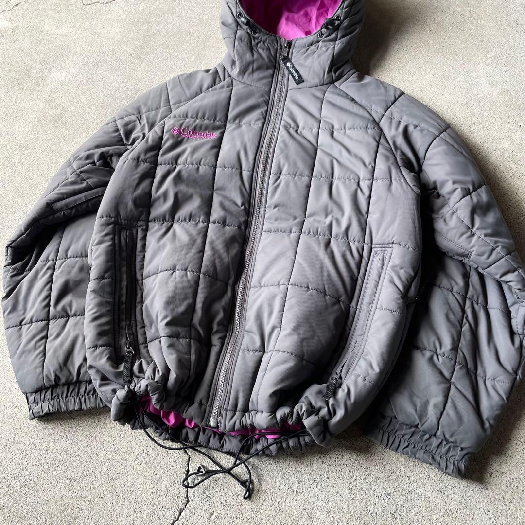 ジャケット・アウター Columbia hooded puffer jacket gray pink