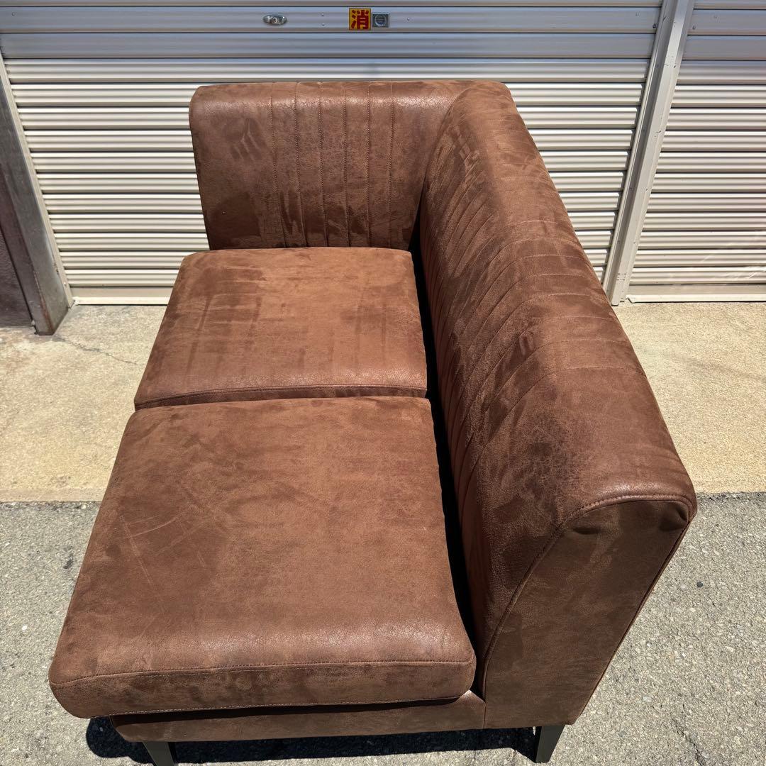 CRASHGATE GRESS SOFA ブラウン 二人掛け 片側アーム付き