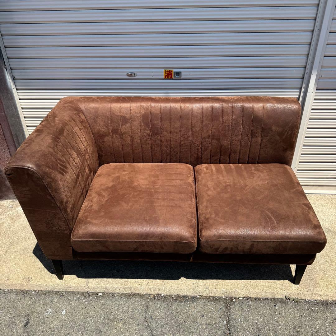 CRASHGATE GRESS SOFA ブラウン 二人掛け 片側アーム付き