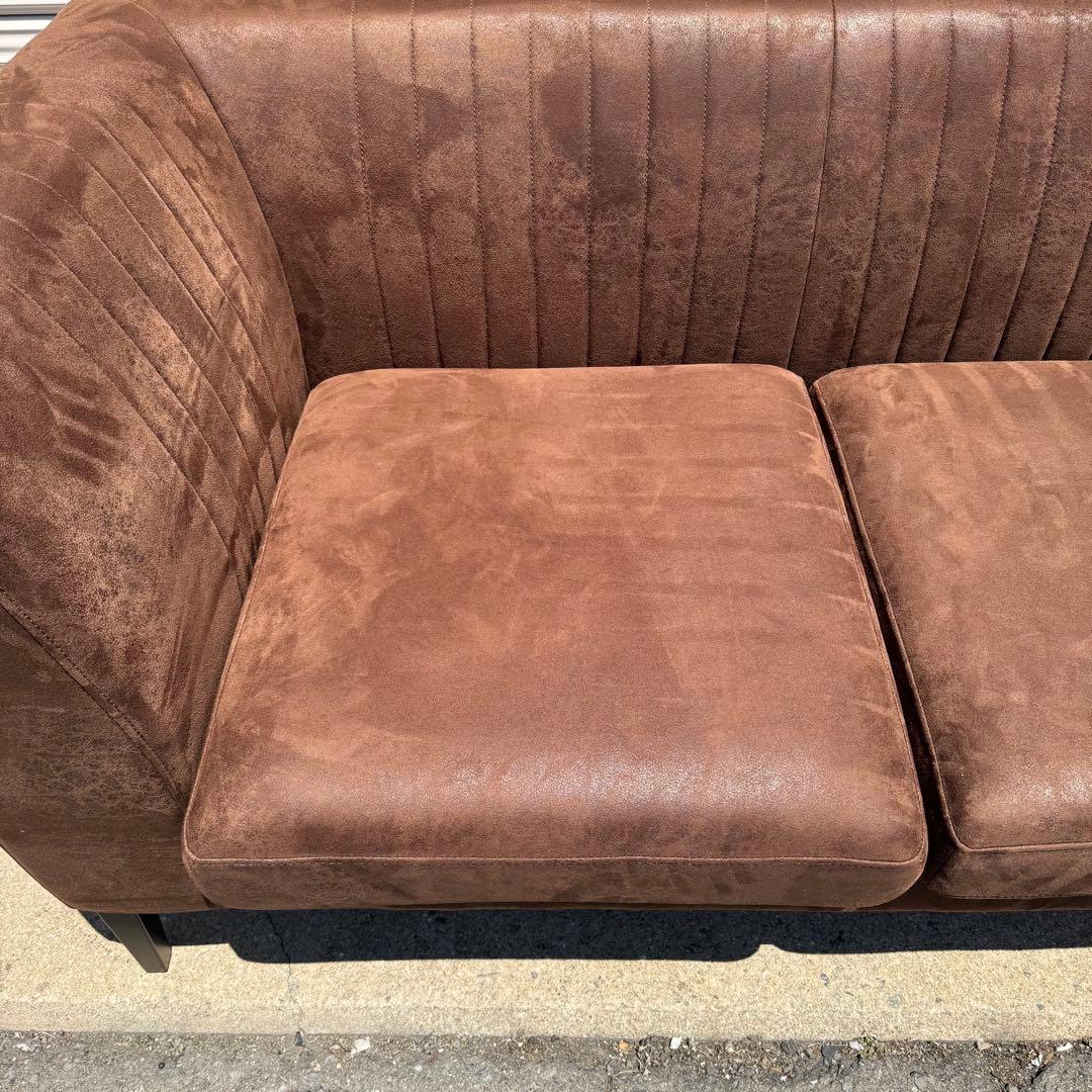 CRASHGATE GRESS SOFA ブラウン 二人掛け 片側アーム付き