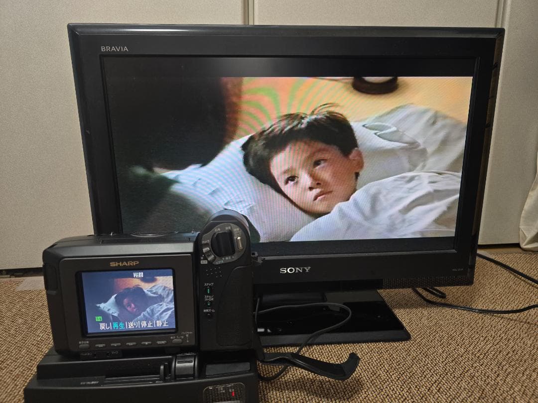 ニ*ん様 Hi8 録画／再生OK SHARP 液晶ビューカム VL-HL50＋ア