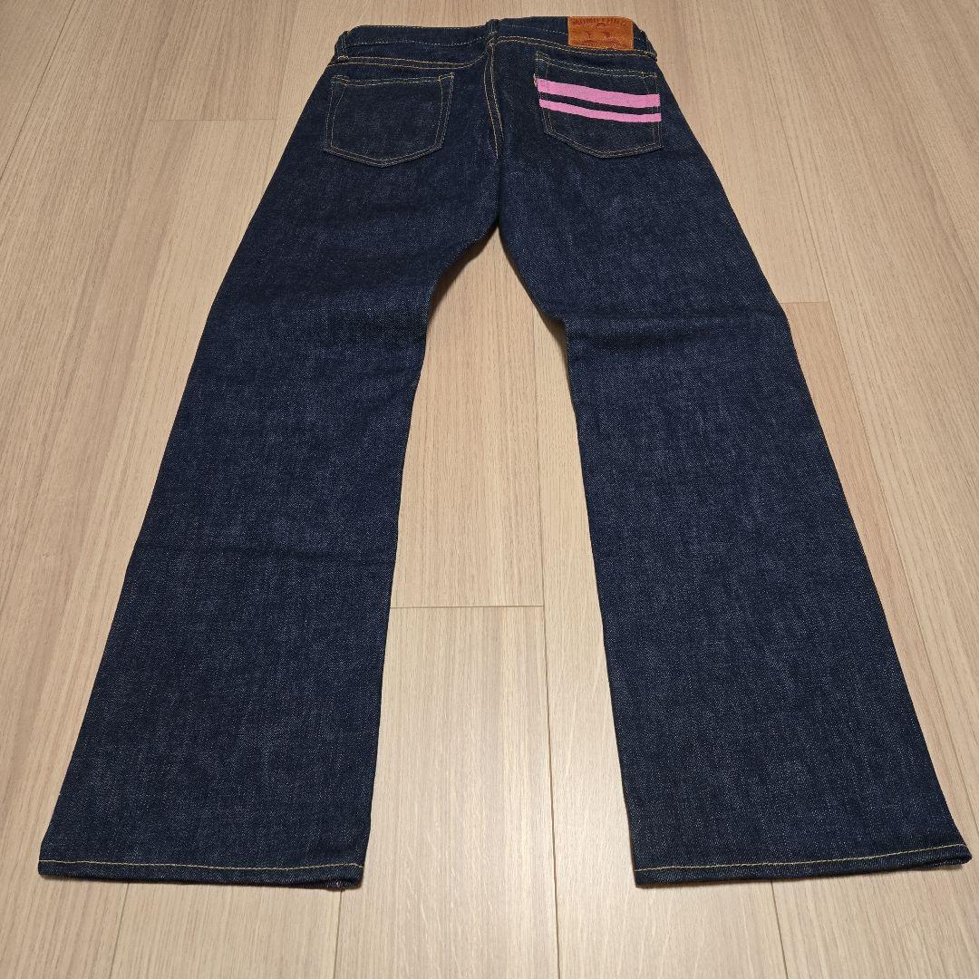 桃太郎ジーンズ ストレートデニム ダークブルー レディース W29