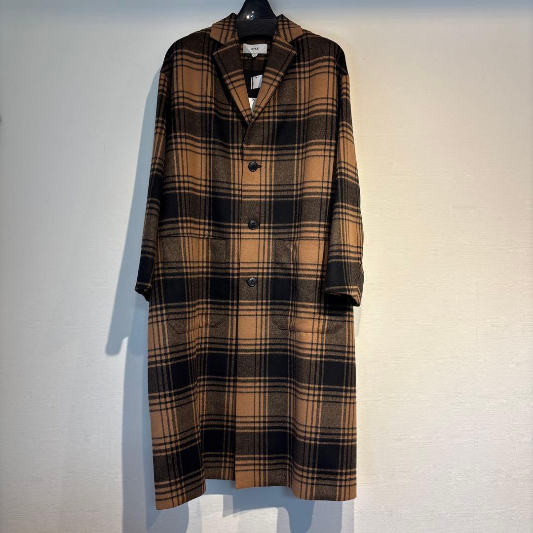【完売品】HYKE 25AW PLAID COAT size1