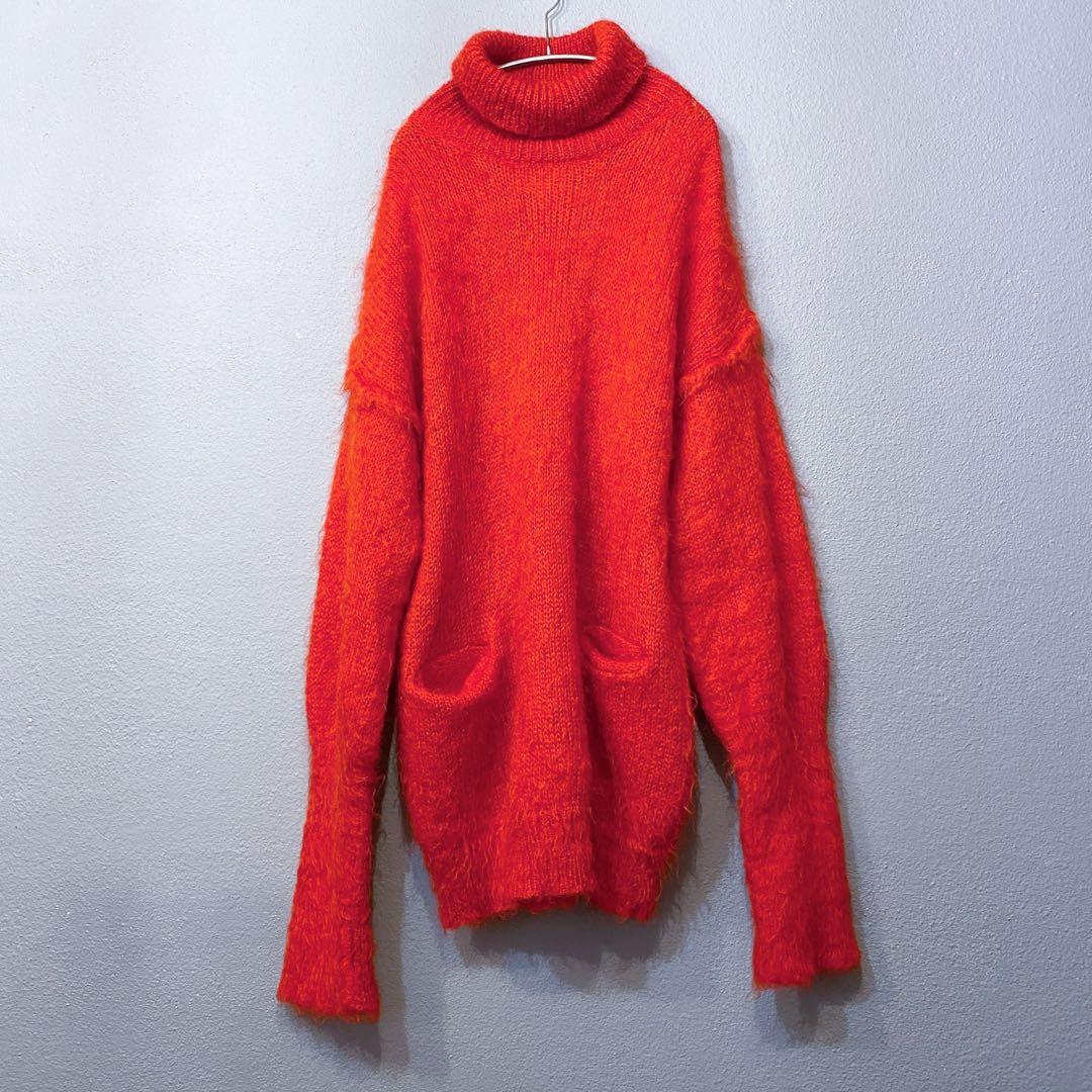 マルジェラ オーバーサイズモヘヤニット 赤 Sサイズ