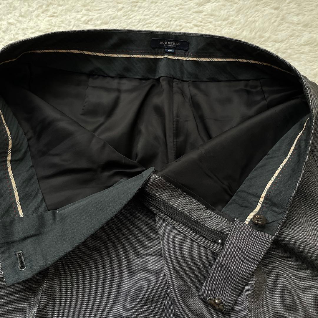 バーバリーロンドン　パンツスーツ　セットアップ　　シルク混　大きめXL