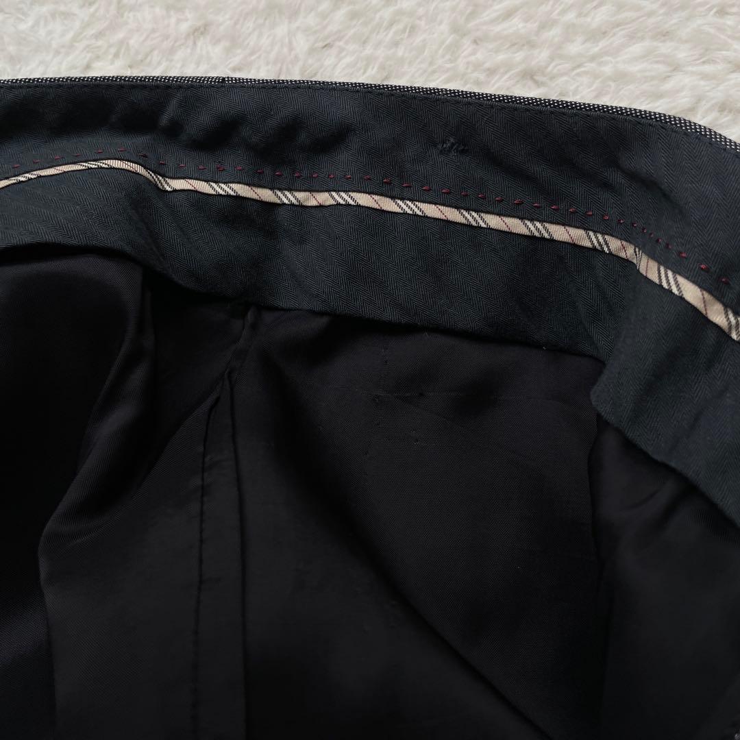 バーバリーロンドン　パンツスーツ　セットアップ　　シルク混　大きめXL