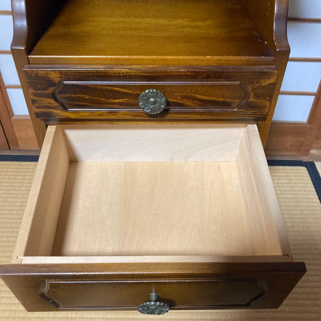 カリモク家具 コロニアル 電話台 引き出し4段 ブナ材 カントリー調 クラシック