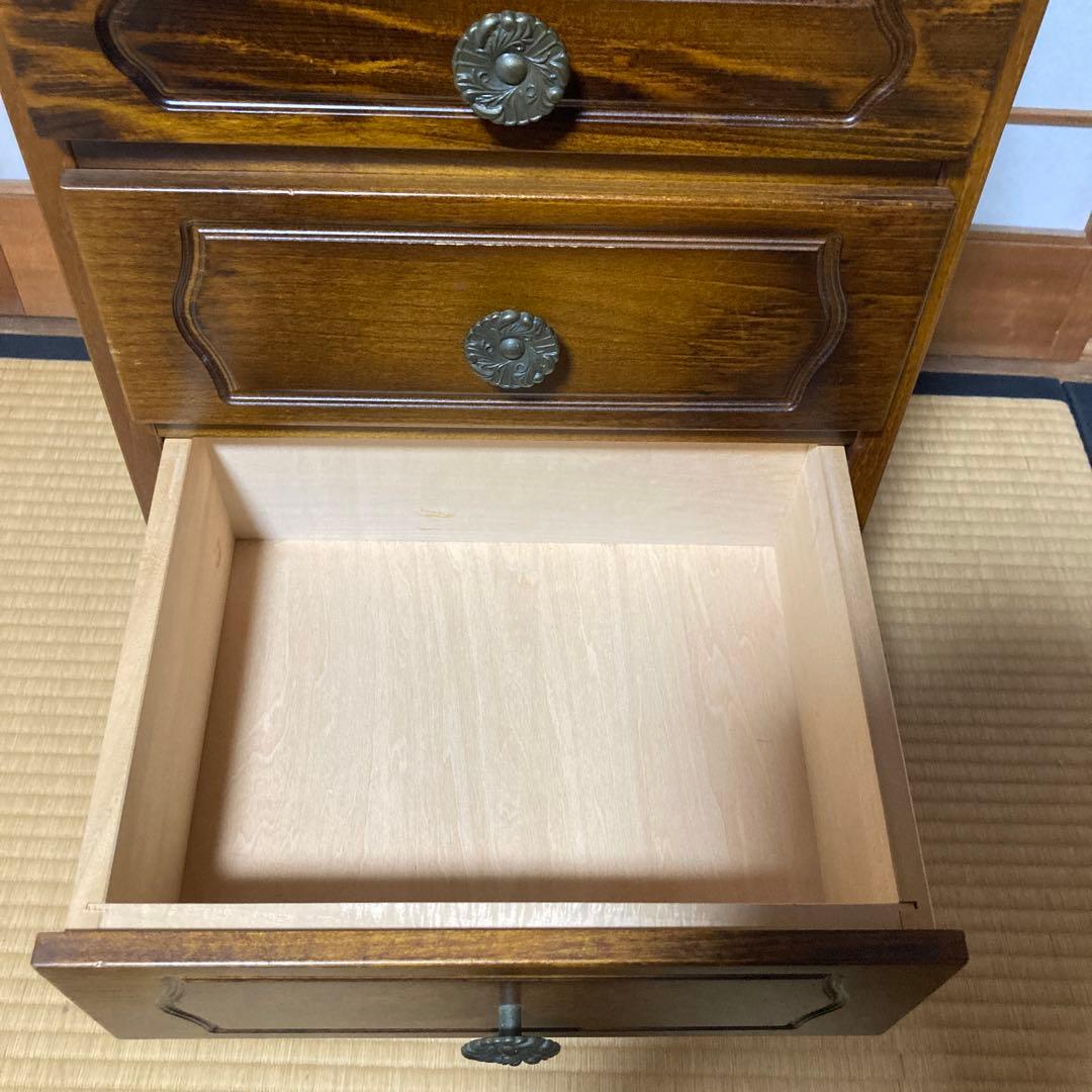 カリモク家具 コロニアル 電話台 引き出し4段 ブナ材 カントリー調 クラシック