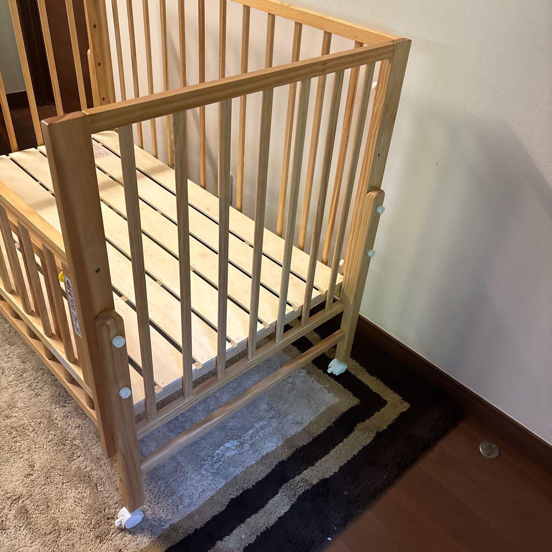 美品✨大和屋 キホンベビーベッド 説明書付属品あり ナチュラル 関東追加送料なし