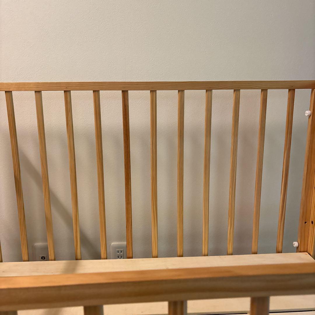 美品✨大和屋 キホンベビーベッド 説明書付属品あり ナチュラル 関東追加送料なし
