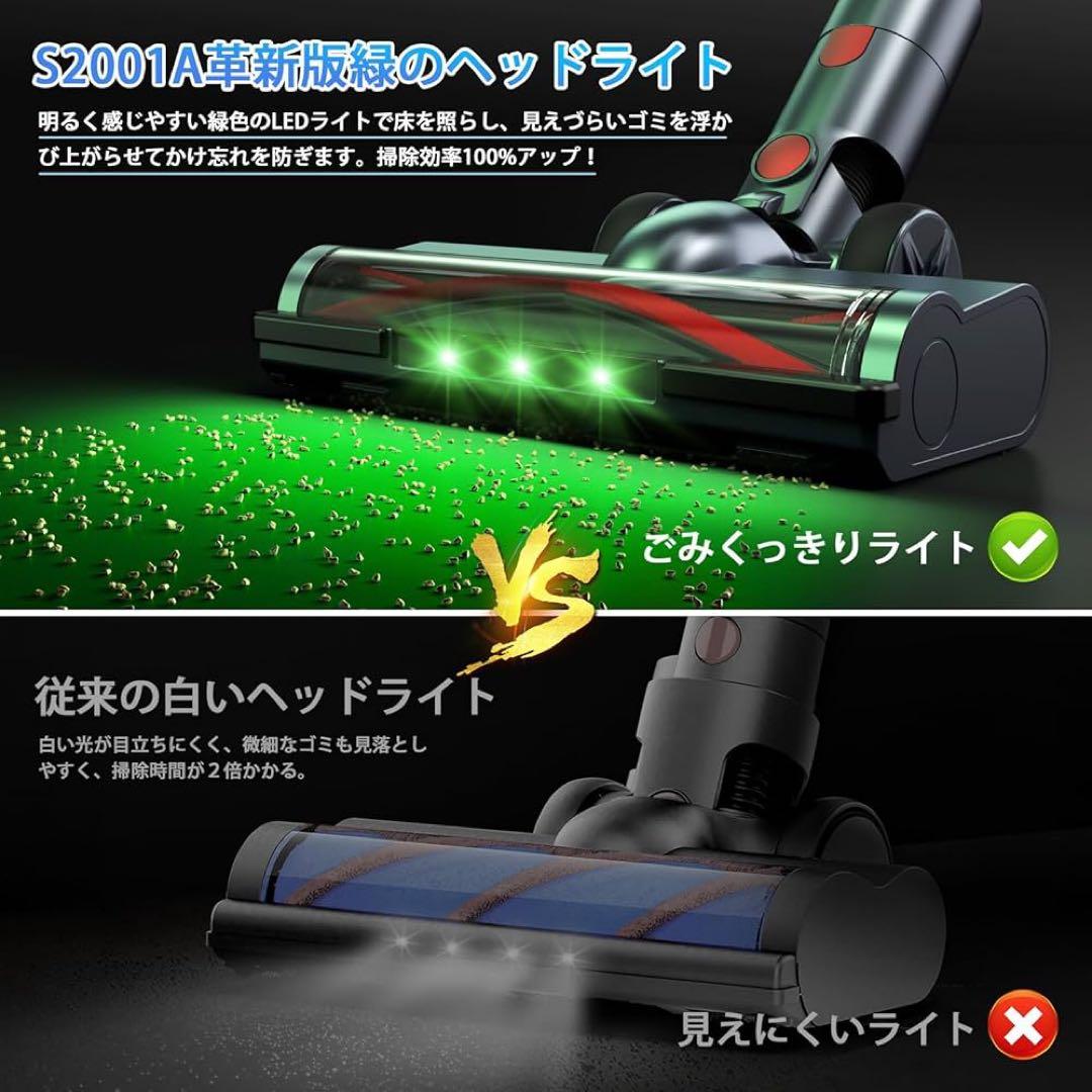 最新 コードレス掃除機 50Kpa強力吸引 65分連続 サイクロン ダイソン級