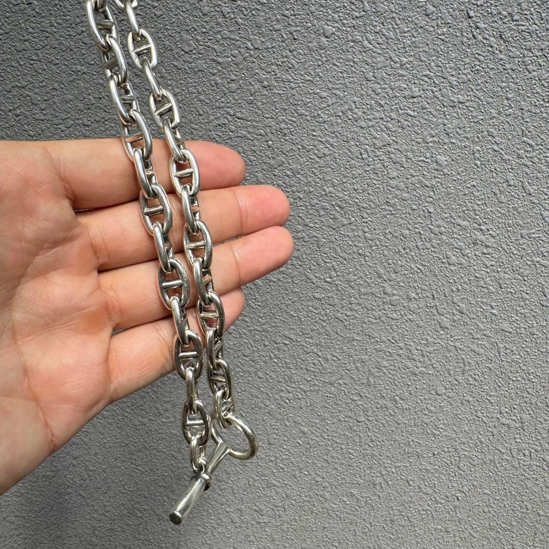 限定入 シルバー925 アンカーチェーン ネックレス シェーヌダンクル MM