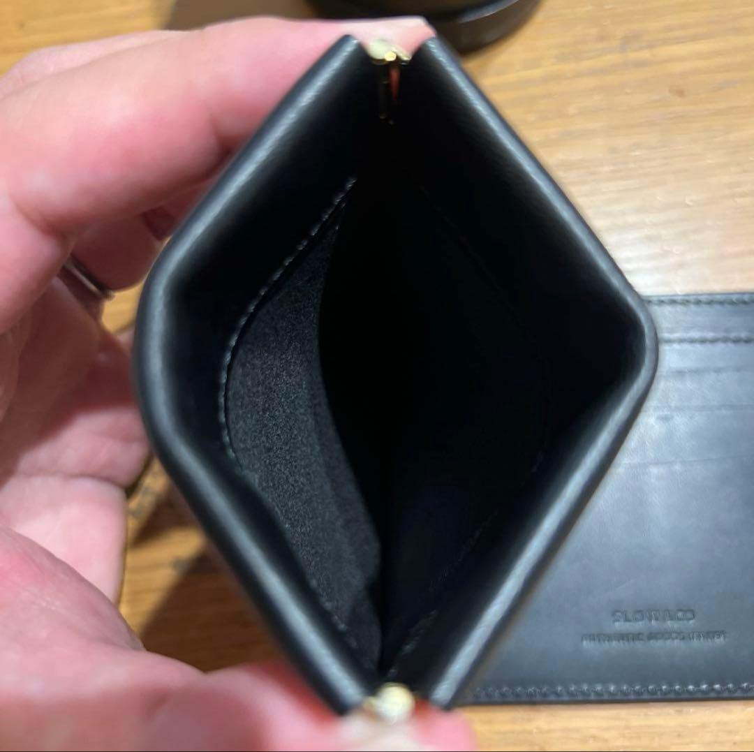 SLOW&CO 黒 レザー 二つ折り財布