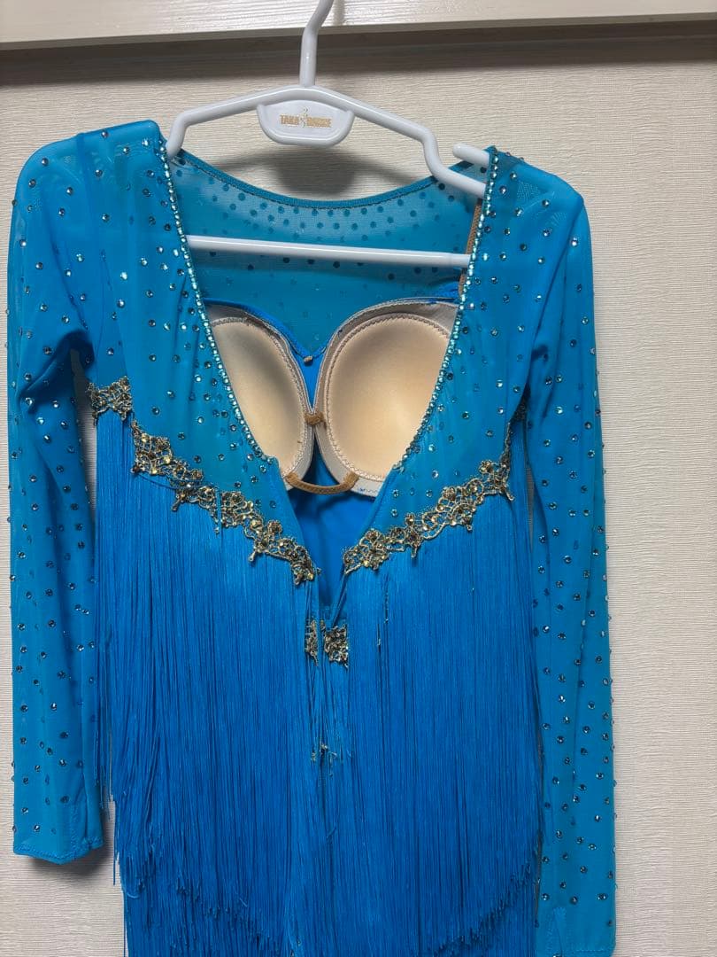 美品タカダンス　社交ダンスドレス　ラテン　フリンジ
