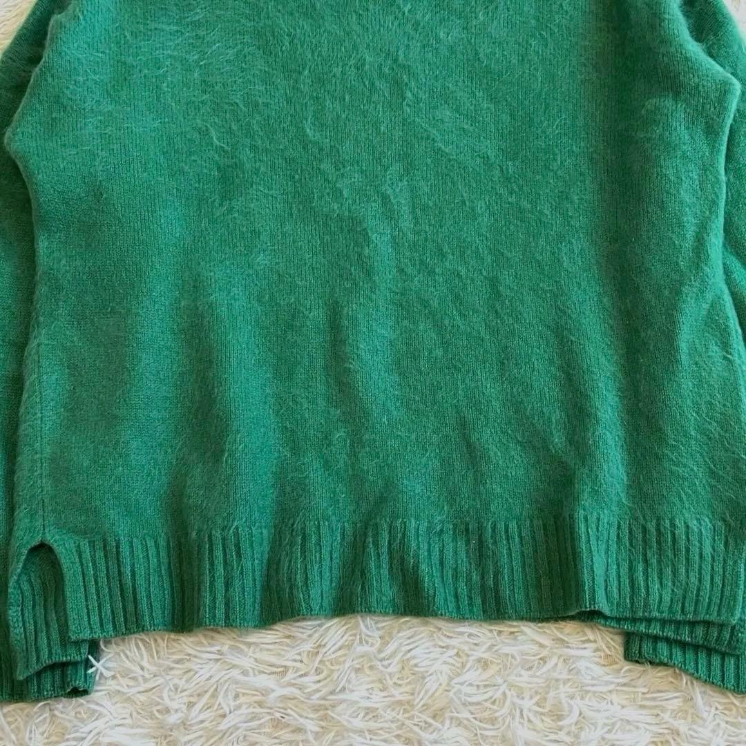 ドゥロワー Drawer 7G カシミヤ100% ニット クルーネック シャギー