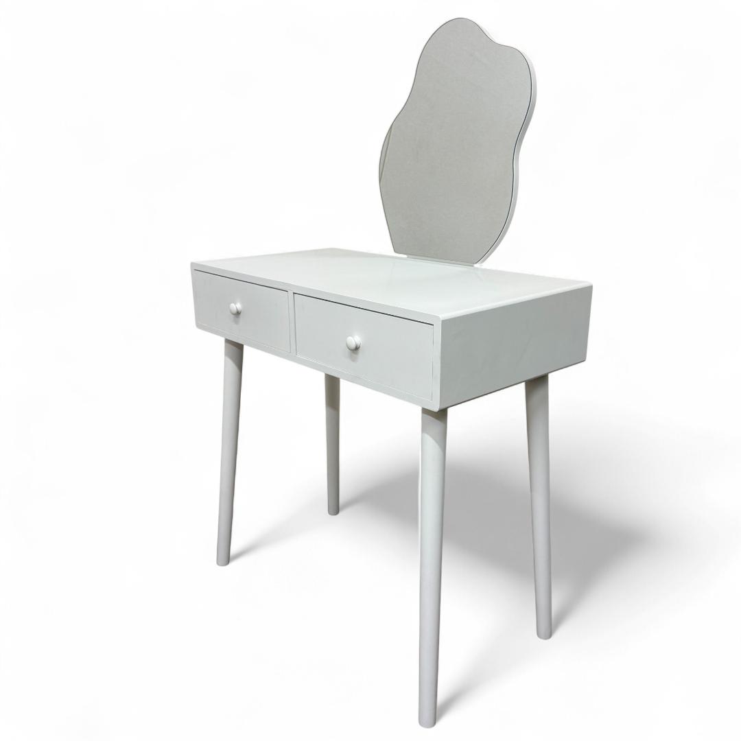 幅75cm【新品訳あり】ドレッサー スツール付き コンパクト 鏡台