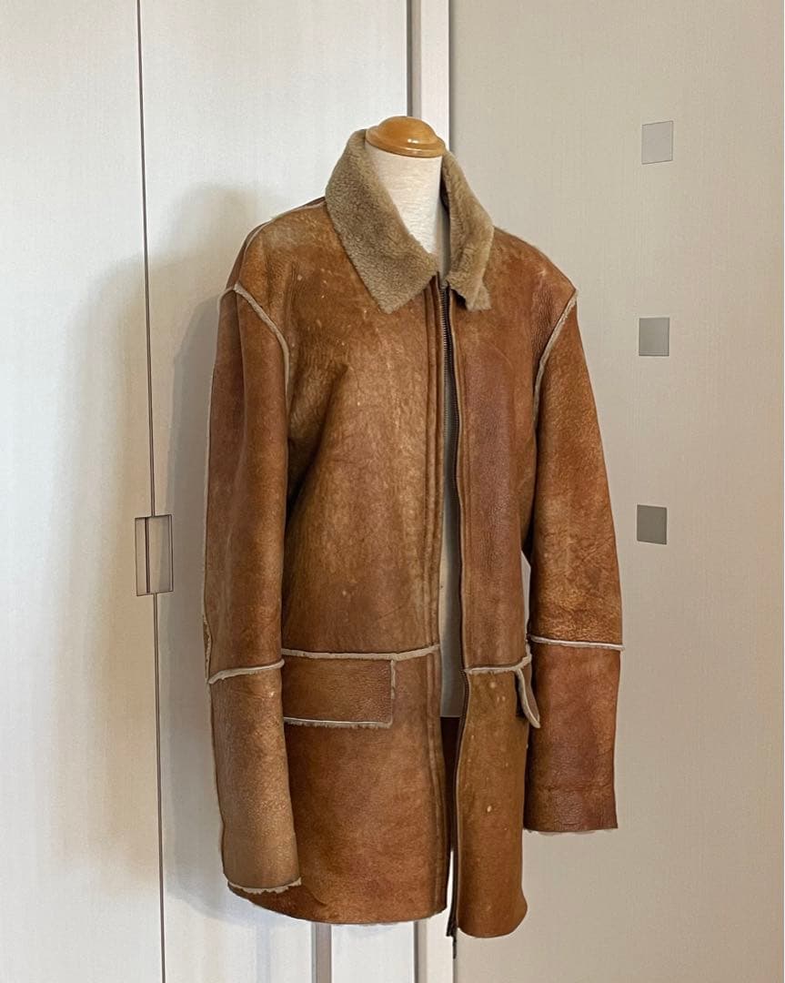 ZARA MAN リアル ムートン コート M Wフェイス ブラウン