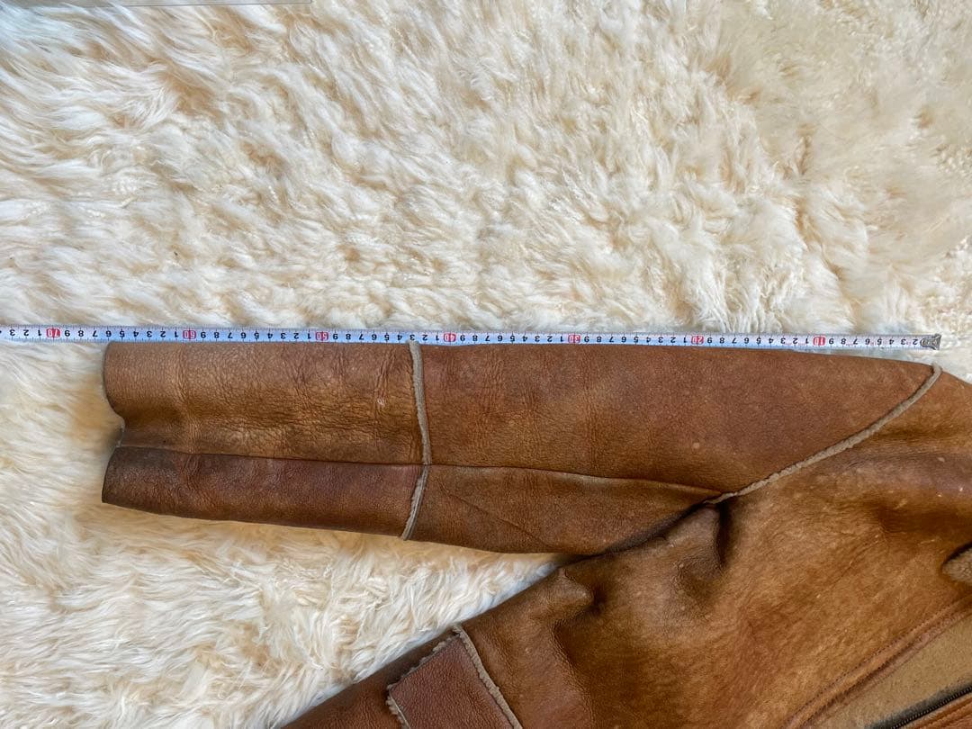 ZARA MAN リアル ムートン コート M Wフェイス ブラウン